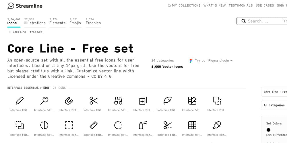 Free Open Source Icons for Designers and Developers 2023 55 Core Line