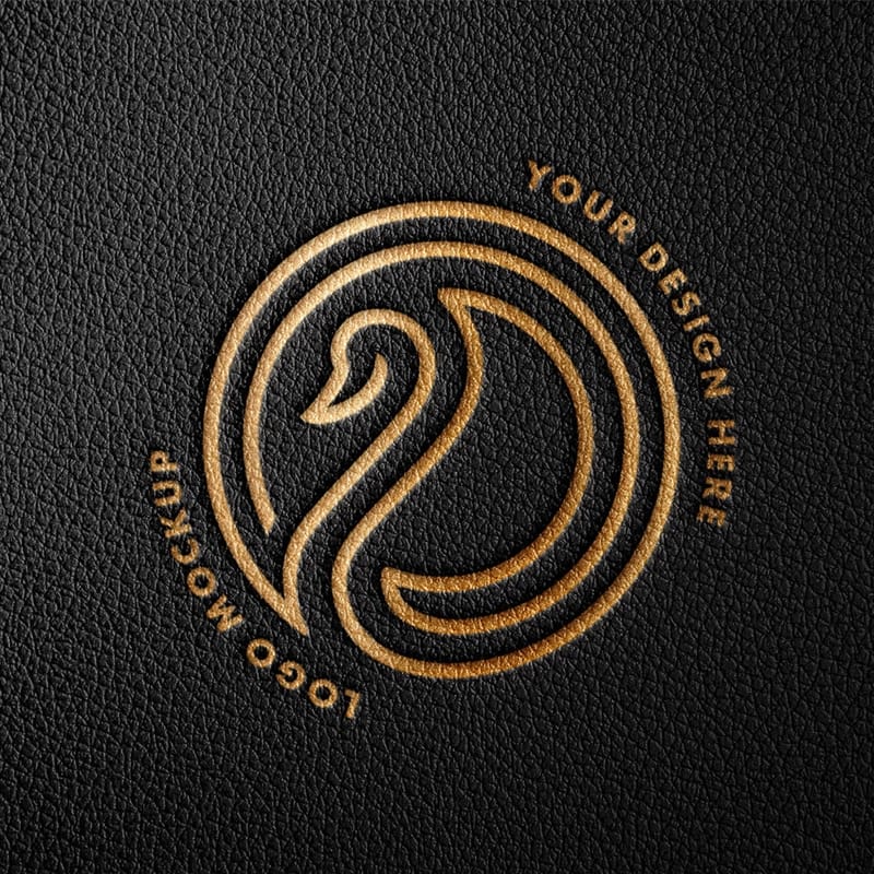 Debossed Foil Logo Mockup