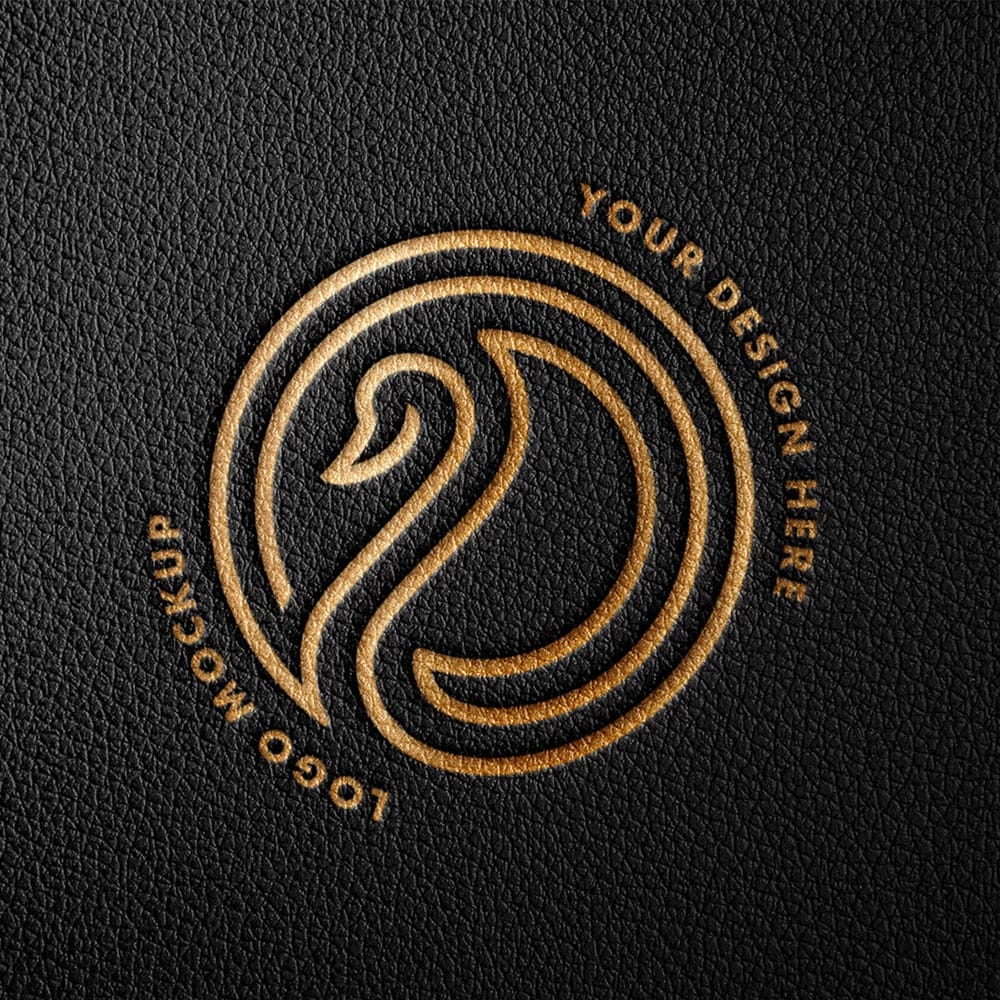 Debossed Foil Logo Mockup
