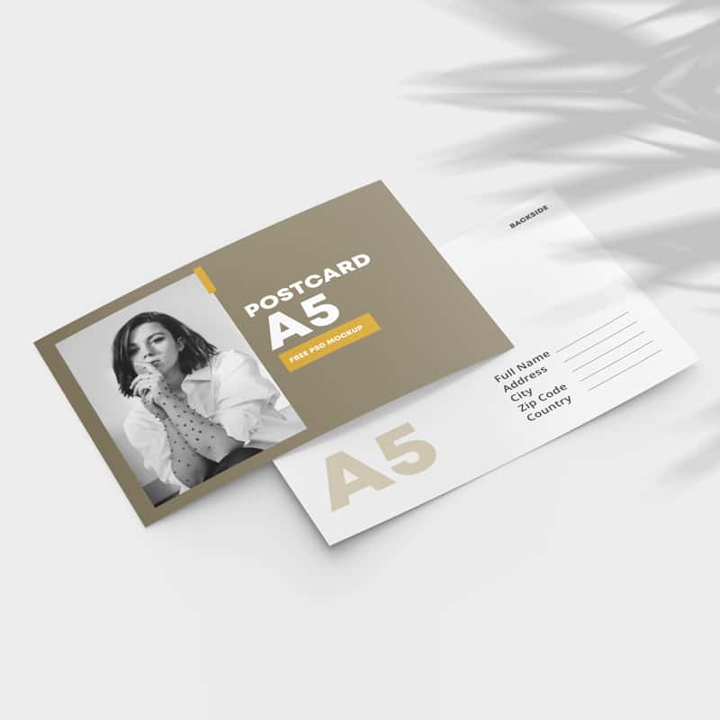 Double Sided Postcard Free Mockup
