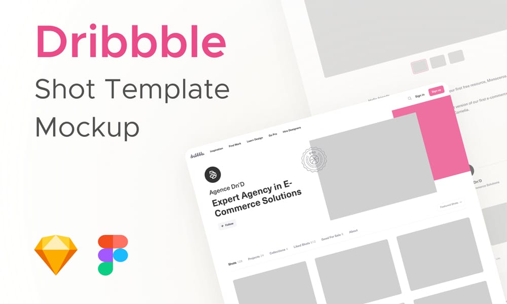 Dribbble Shot Template Mockup