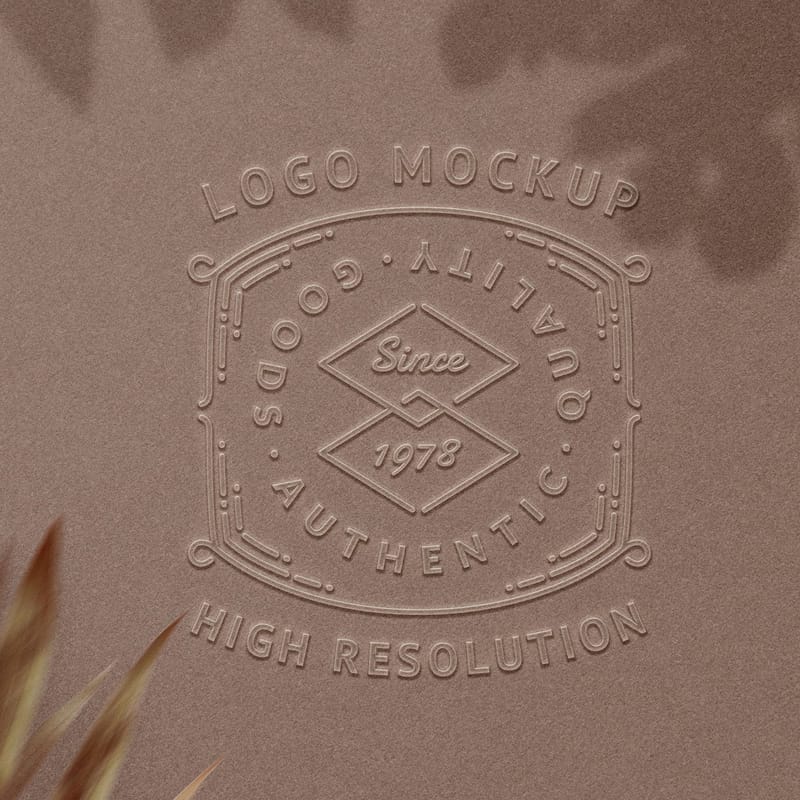 Embossed Logo Mockup