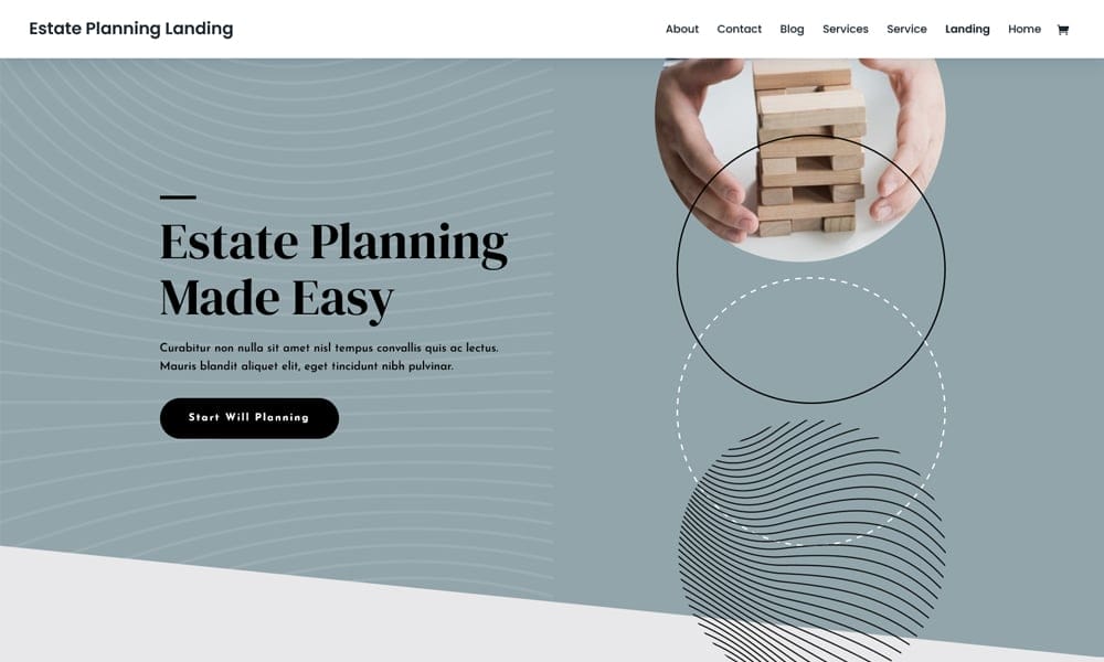 Estate Planning Free Divi Layout Pack