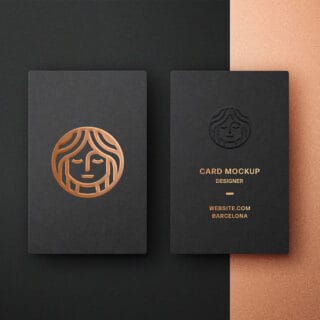 Foil Embossing Business Card Mockup » CSS Author