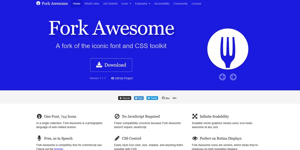 Free Open Source Icons for Designers and Developers 2023 3 Fork Awesome