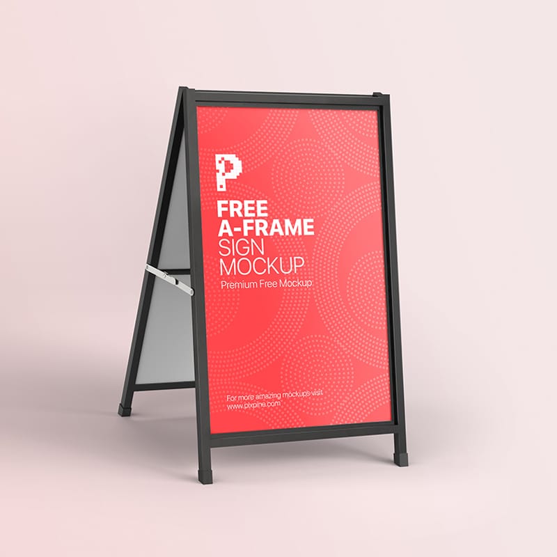 Free A-Frame Sign Mockup