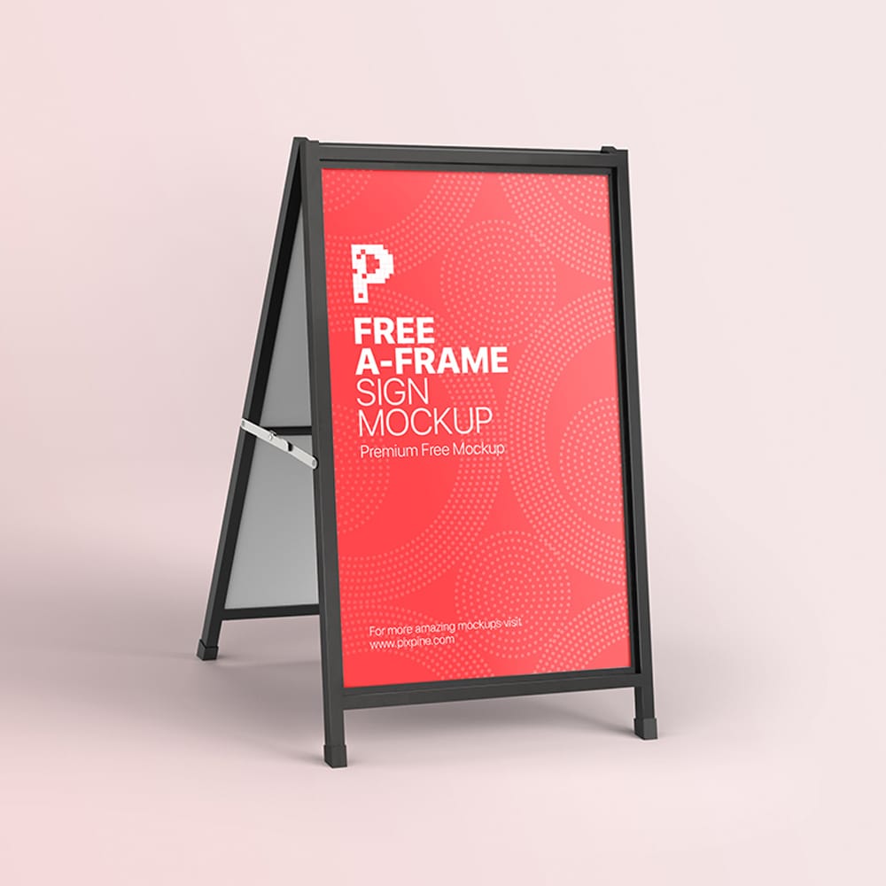 Free A-Frame Sign Mockup
