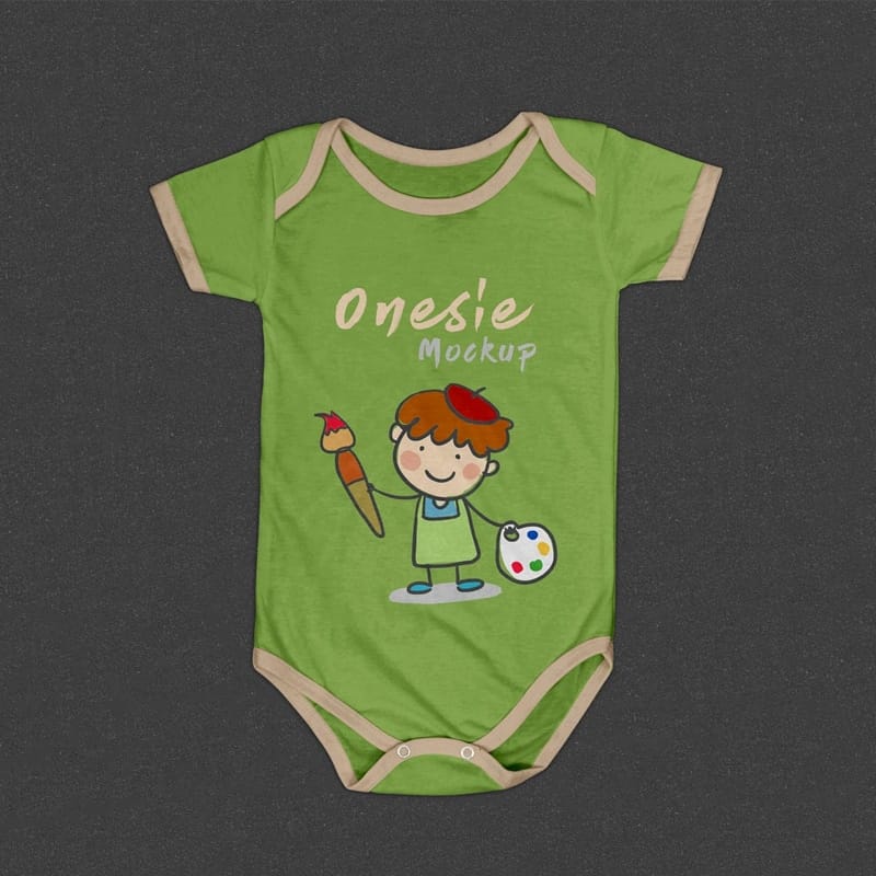 Free Baby Onesie Mockup PSD