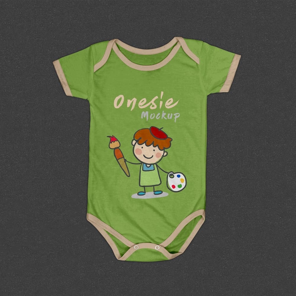 Free Baby Onesie Mockup PSD
