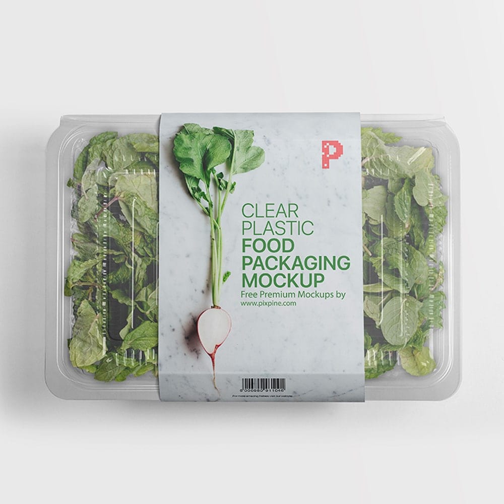 Free Clear Plastic Food Packaging Mockup