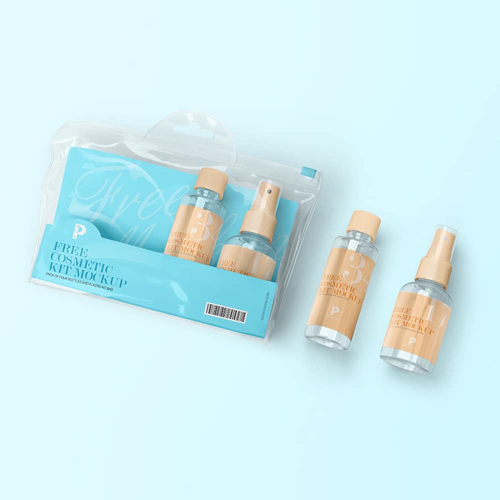 Free Cosmetic Kit Mockup