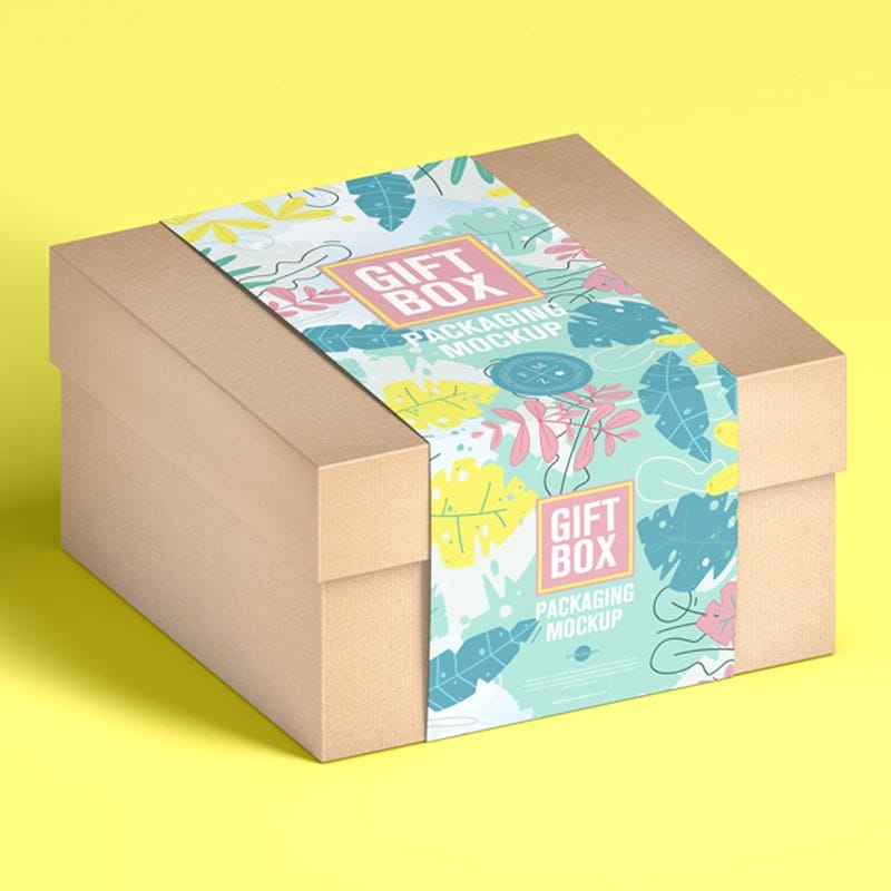 Free Craft Gift Box Packaging Mockup » CSS Author