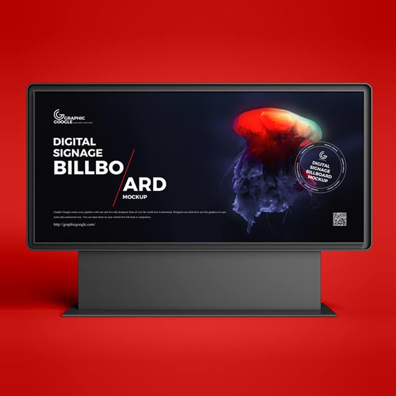 Free Digital Signage Billboard Mockup