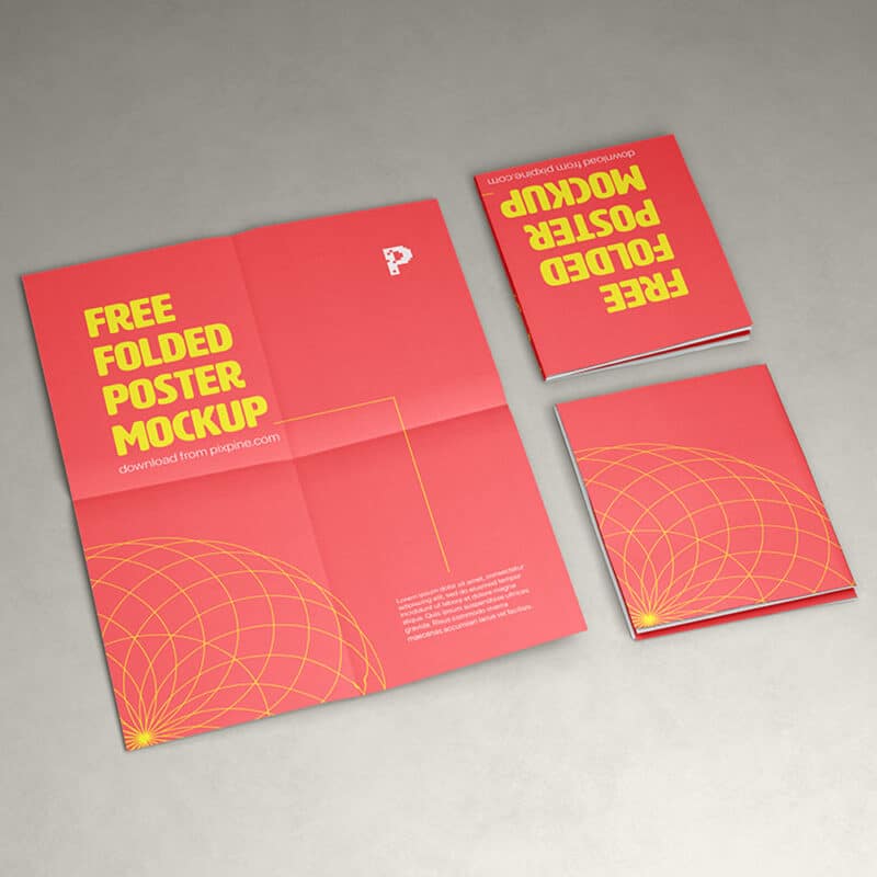 Free Folded Poster Mockup » CSS Author
