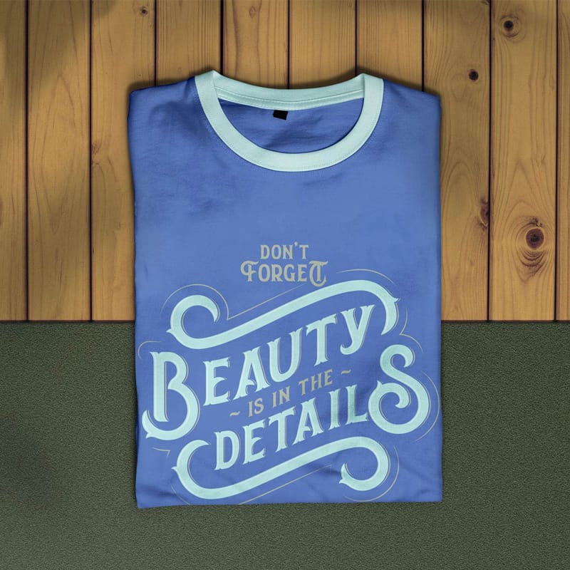 Free Folded T-Shirt Mockup PSD