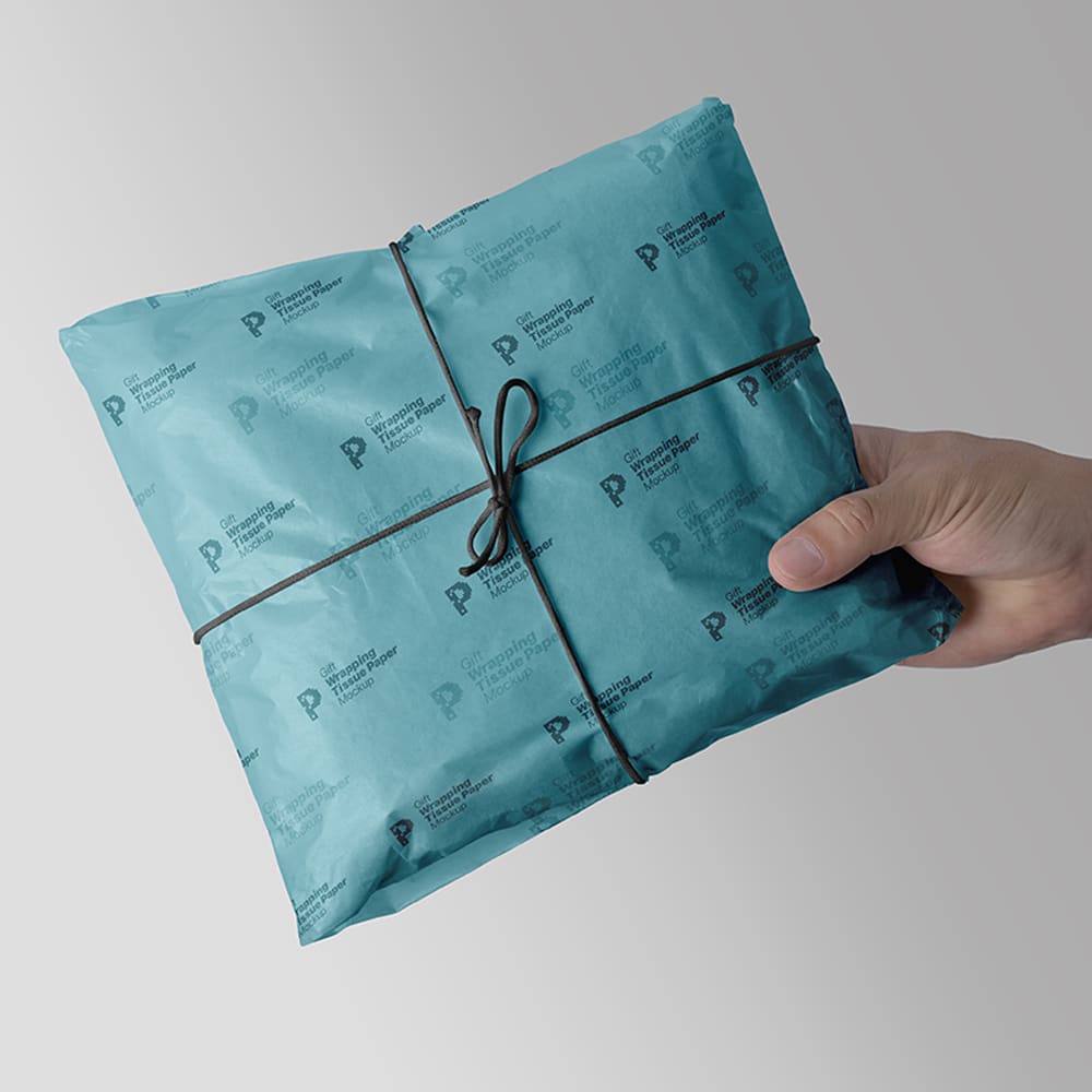 Free Gift Wrapping Tissue Paper Mockup