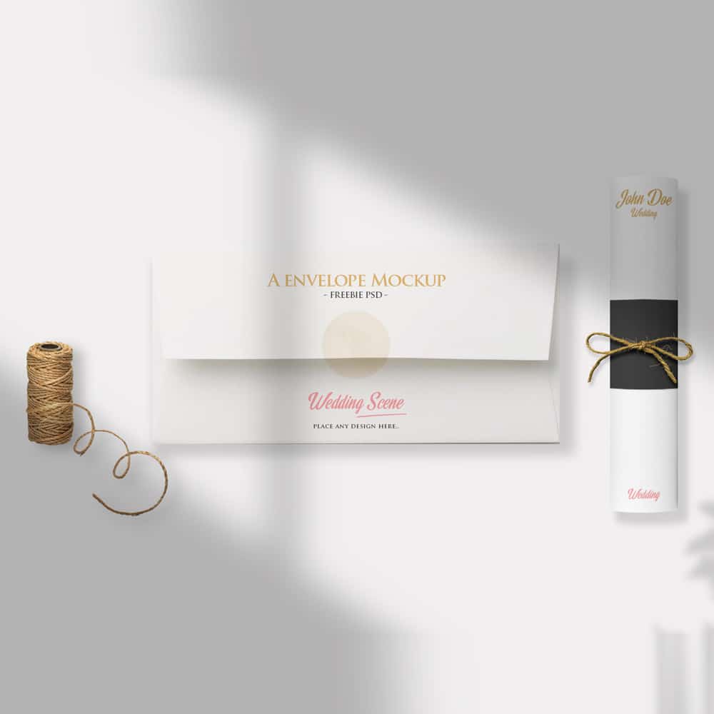 Free Invitation Scene Mockup