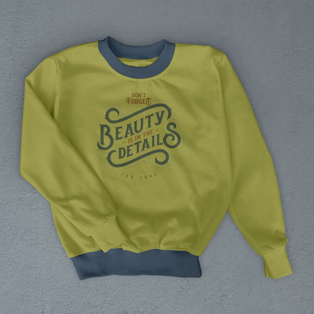 Free Long Sleeves Crew Neck Sweatshirt Mockup PSD