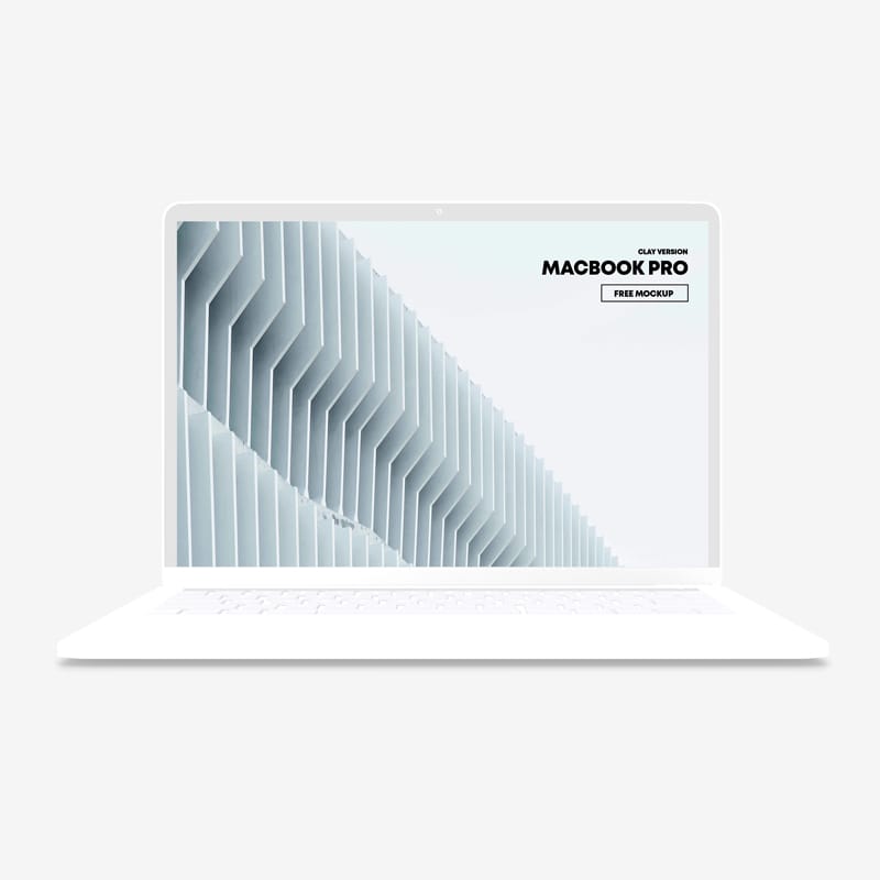 Free MacBook Pro Clay Mockup