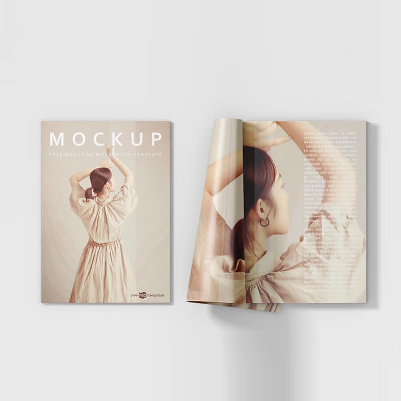 Free PSD Magazine Mockup Template