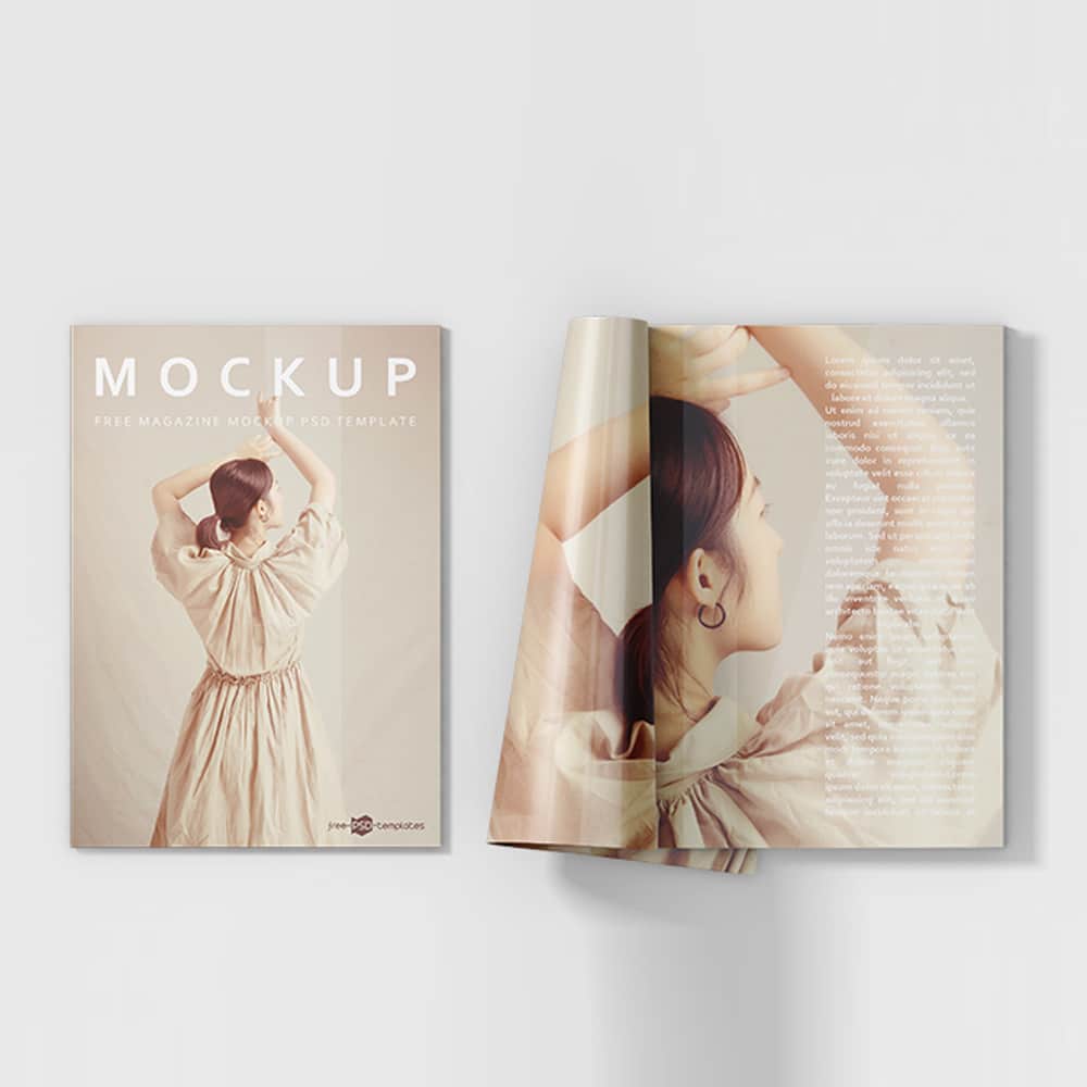 Free PSD Magazine Mockup Template
