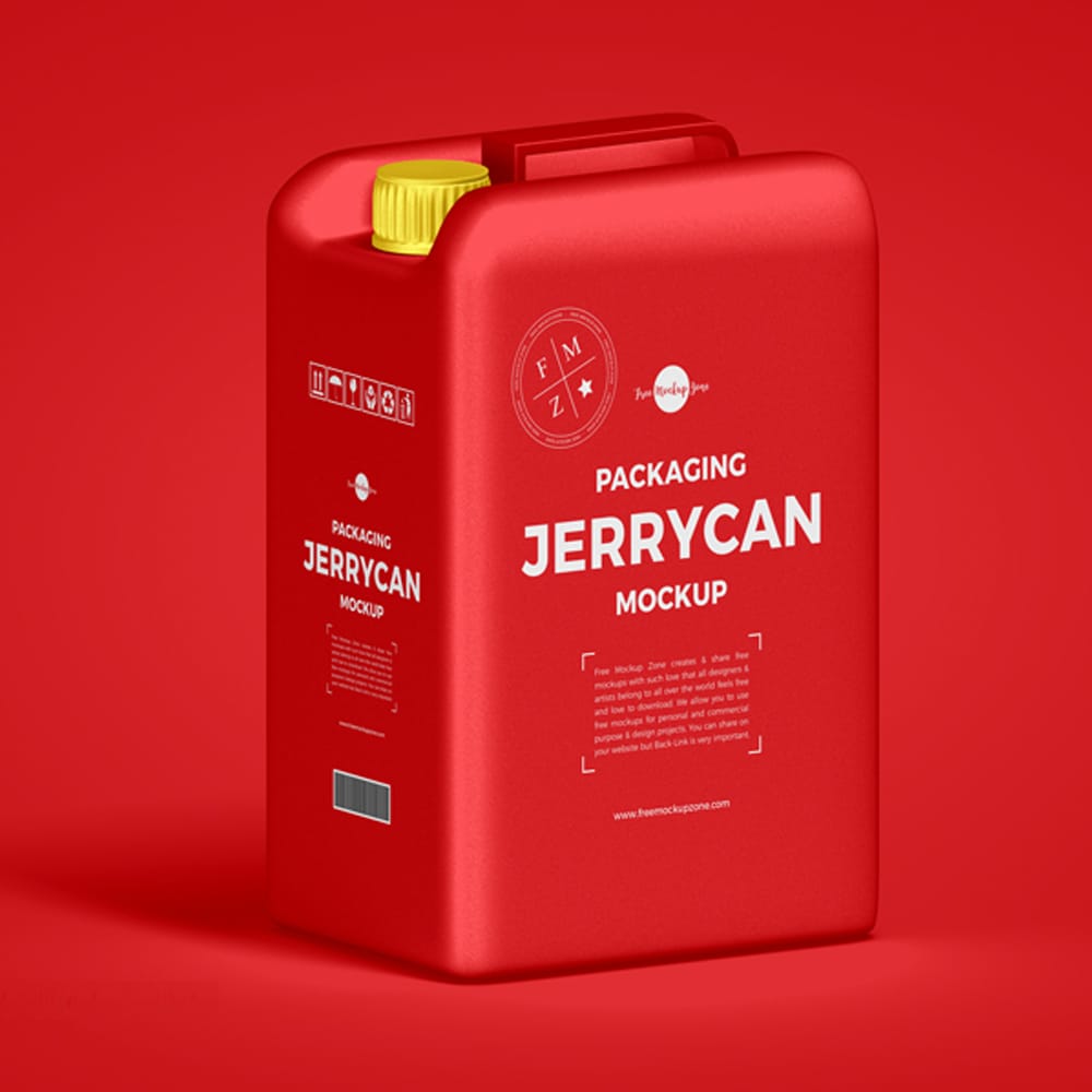 Free Packaging Jerrycan Mockup