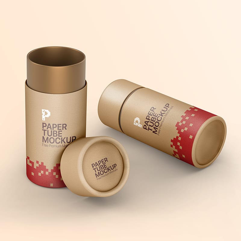 Free Paper Tube Mockup
