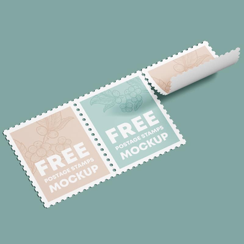 Free Postage Stamp Mockup