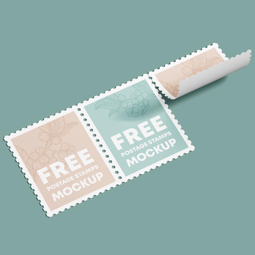 Free Postage Stamp Mockup