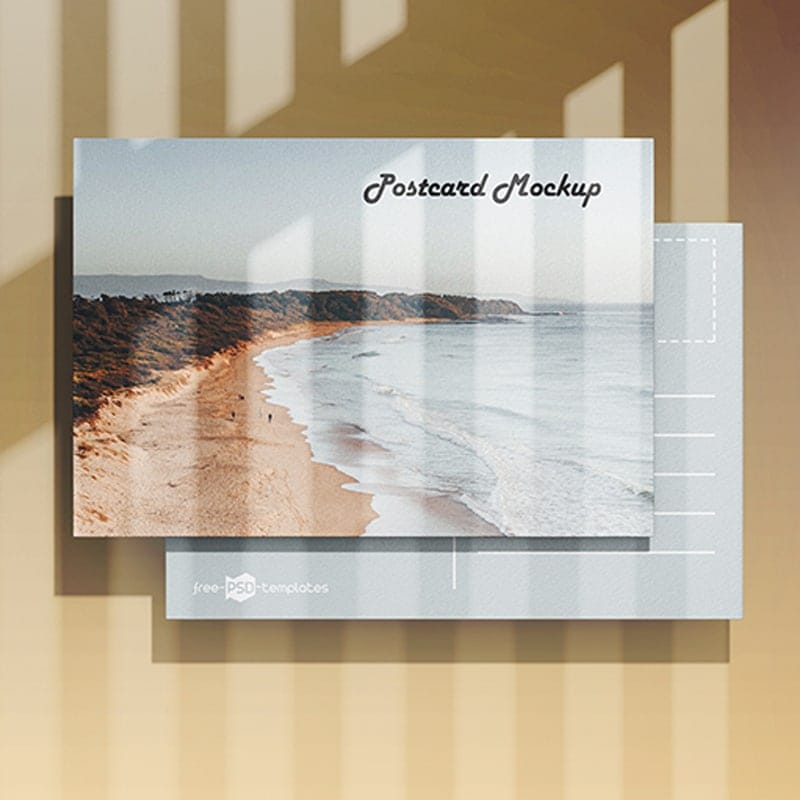 Free Postcard Mockup PSD