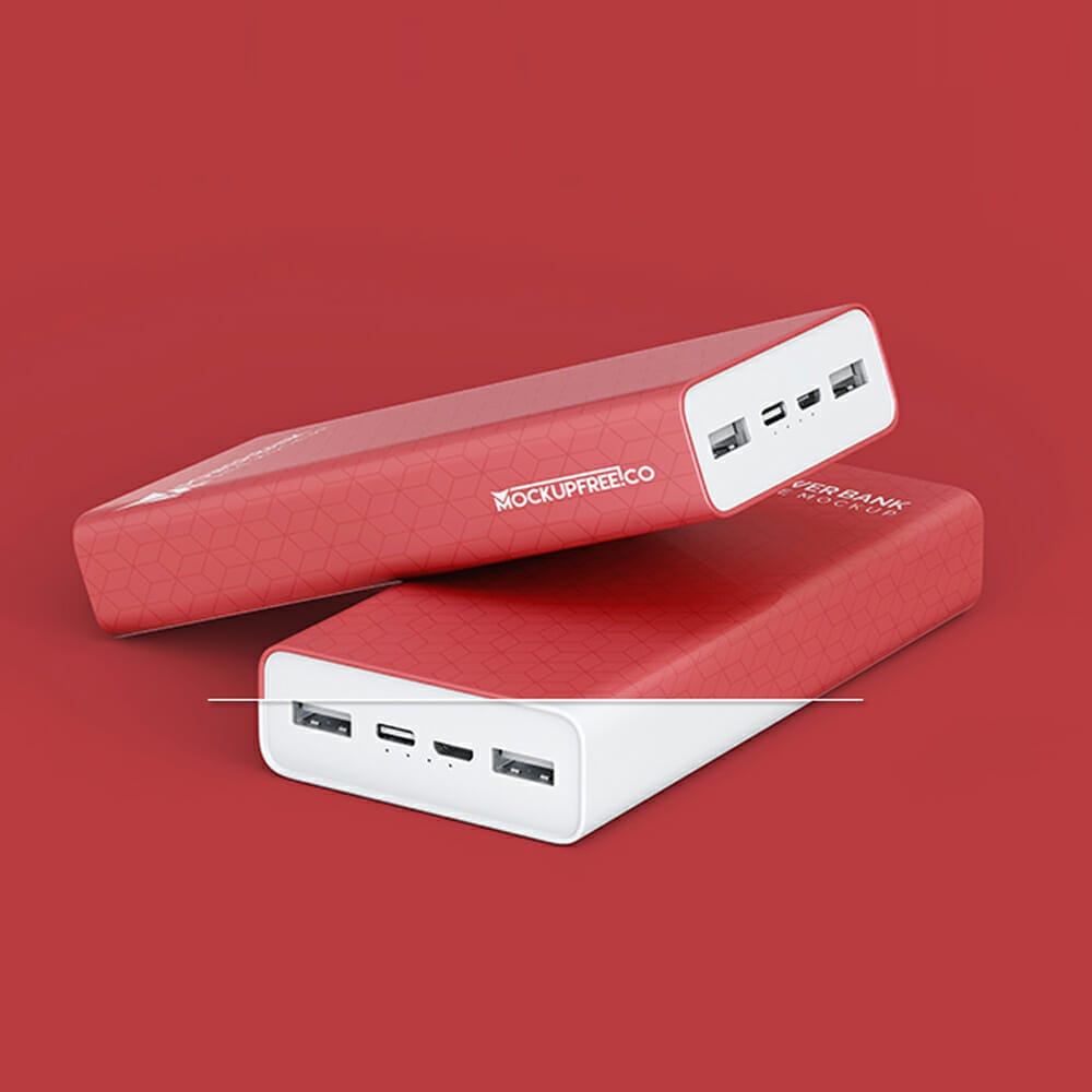 Free Power Bank Mockup