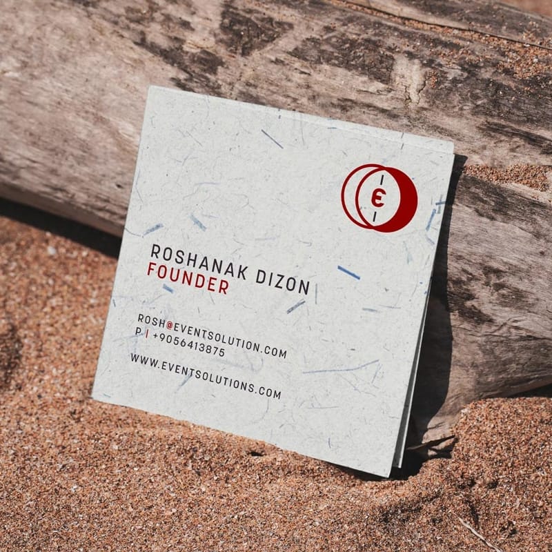 Free Square Business Card Mockup PSD