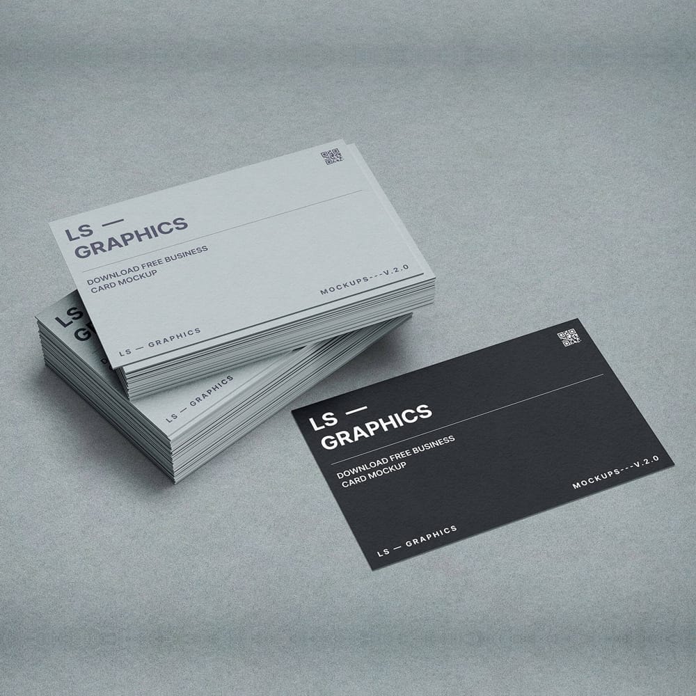 Free Stacked Business Cards Mockup PSD » CSS Author