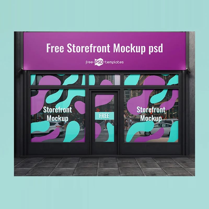 Free Storefront Mockup PSD