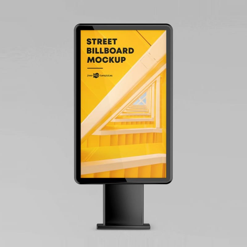 Free Street Billboard Mockup