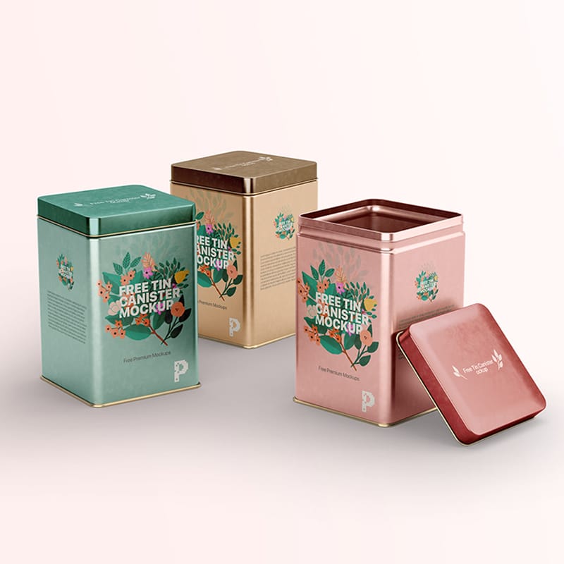 Free Tin Canister Mockup