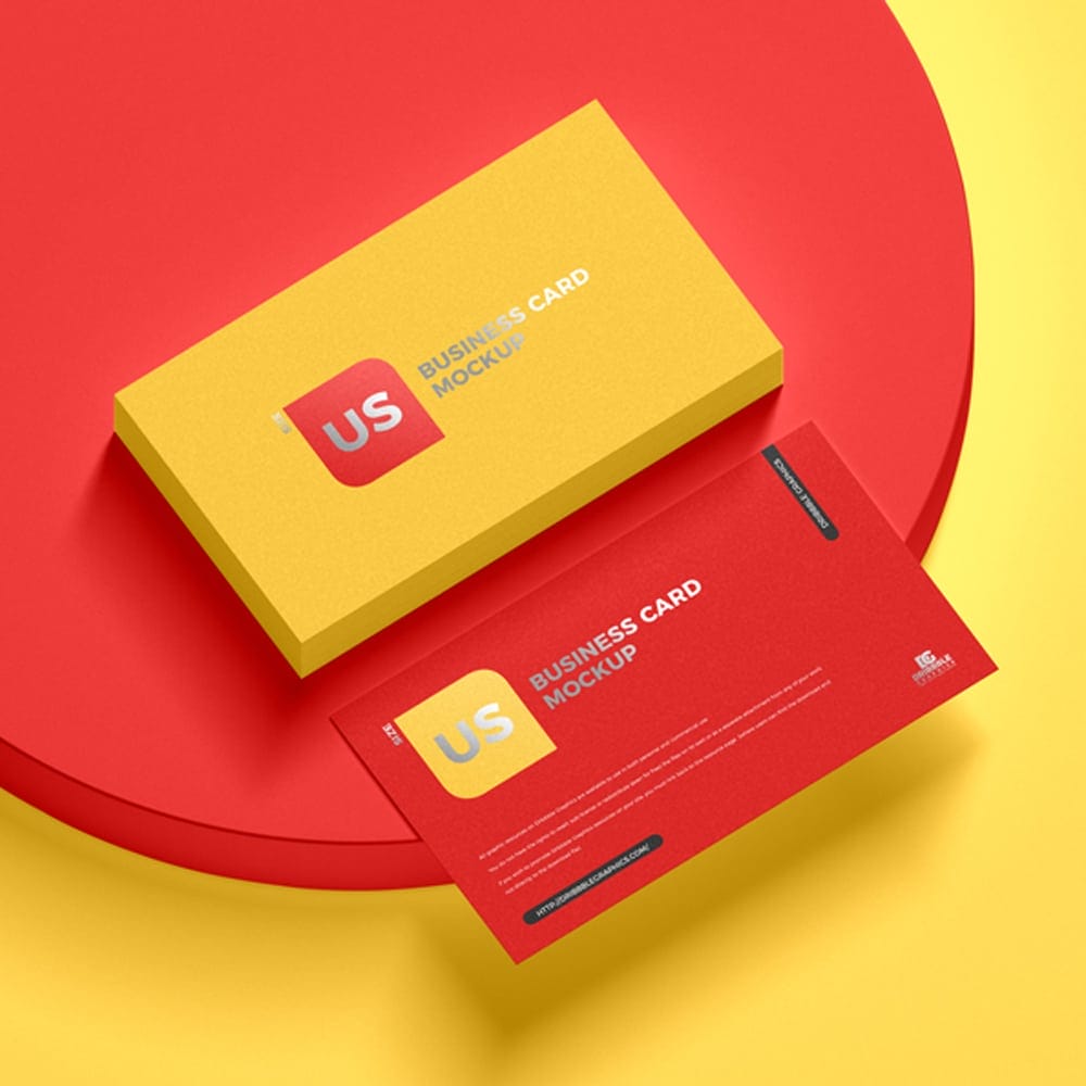 Free US Size Business Card Mockup