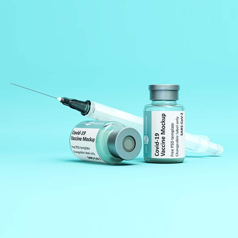 Free Covid-19 Vaccine Mockup PSD