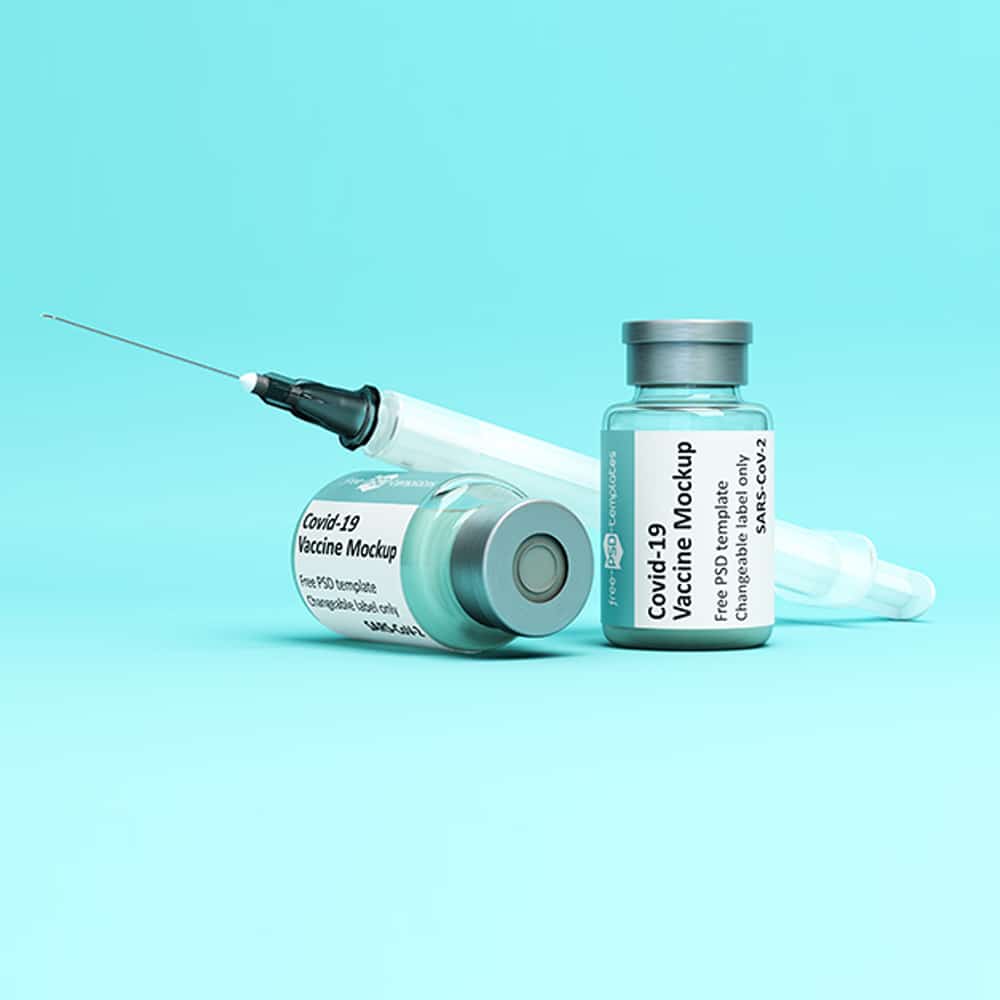 Free Covid-19 Vaccine Mockup PSD