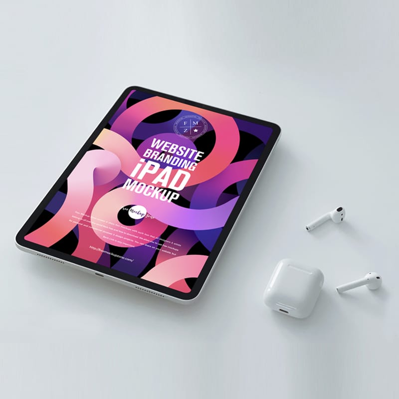 Free Website Branding iPad Mockup