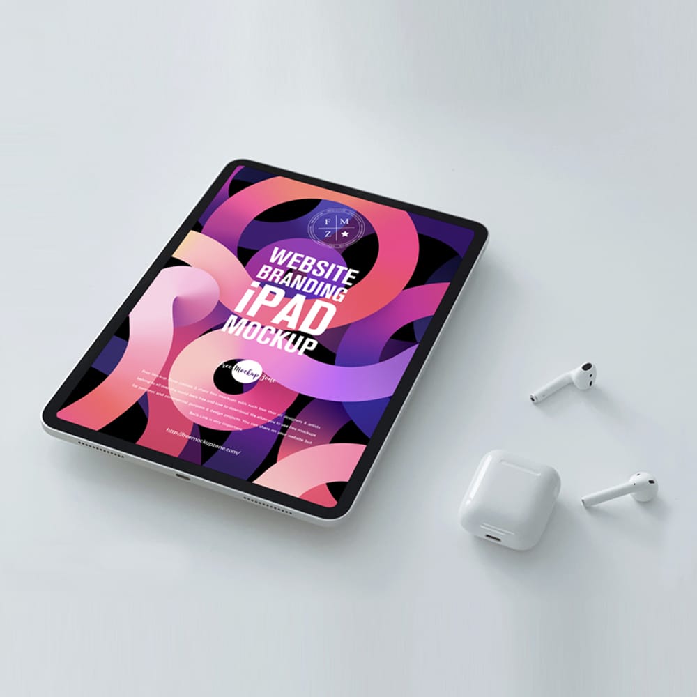 Free Website Branding iPad Mockup