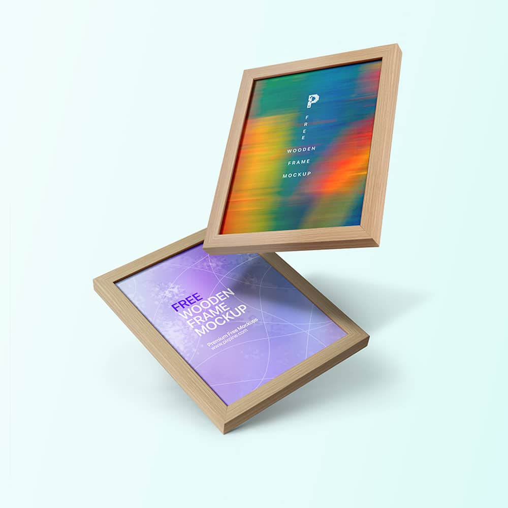 Free Wooden Frame Mockup