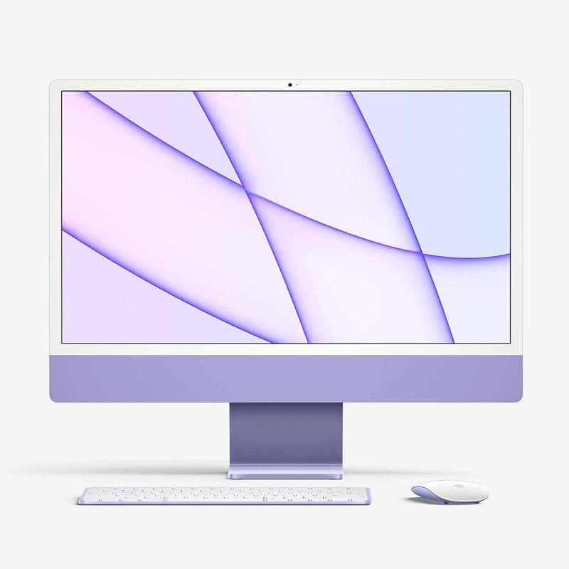 Free iMac 24-inch (2021) Mockup