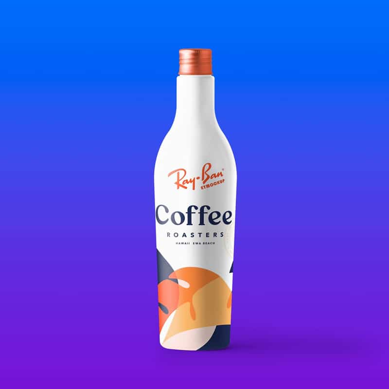 Freebies Creative Bottle Mockup