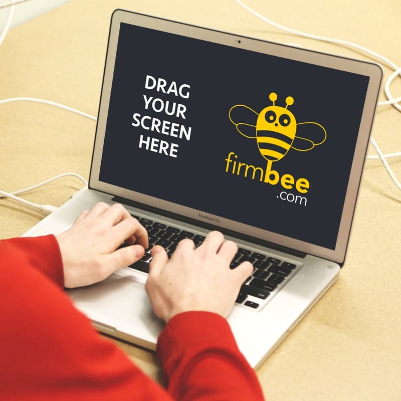 Freelancer With MacBook Pro Free Mockup PSD