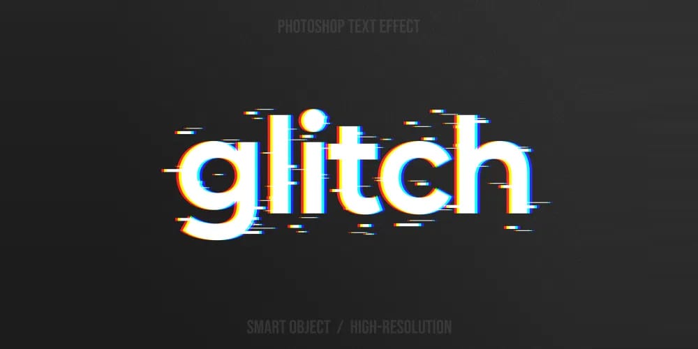 Glitch Photoshop Text Effect
