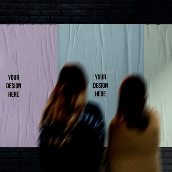 Glued Street Posters Mockup » CSS Author