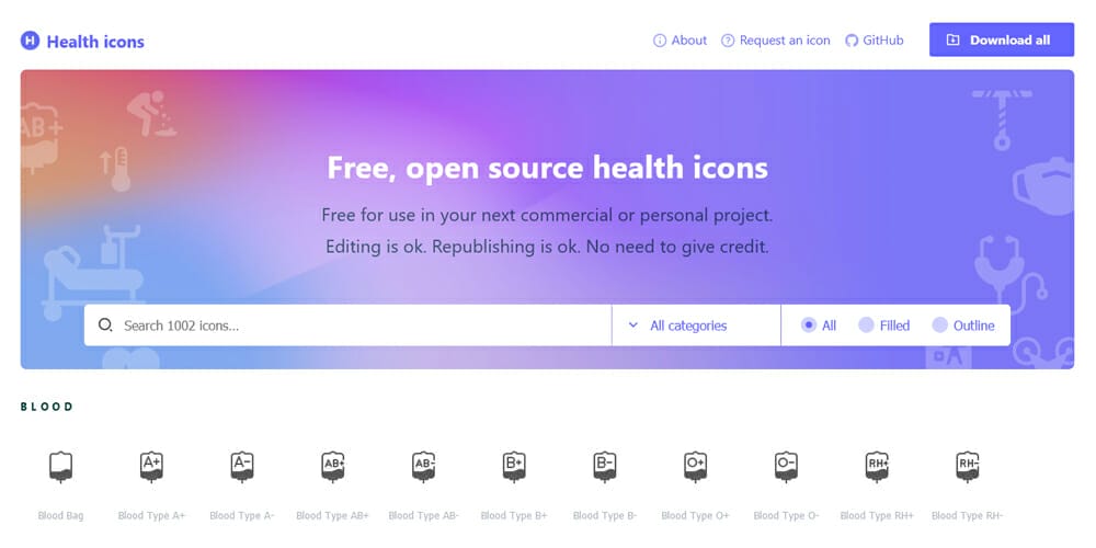 Free Open Source Icons for Designers and Developers 2023 17 Health icons