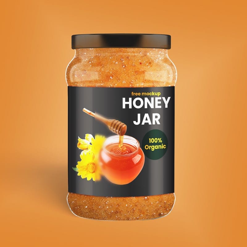 Honey Jar / Jam Brand Free Mockup