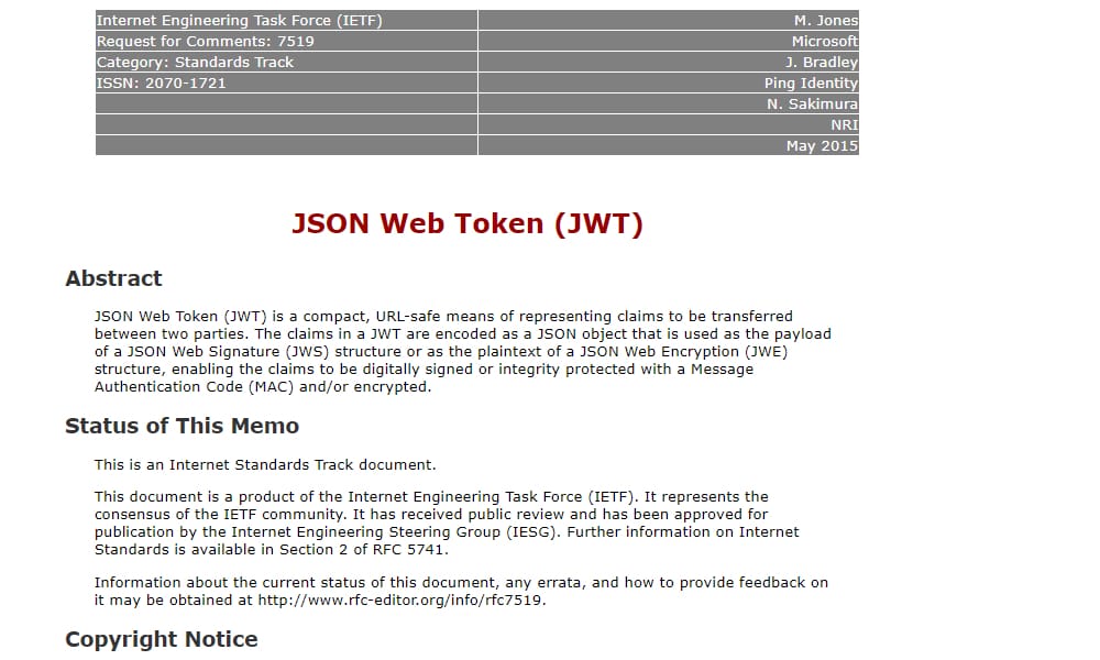 JSON Web Tokens
